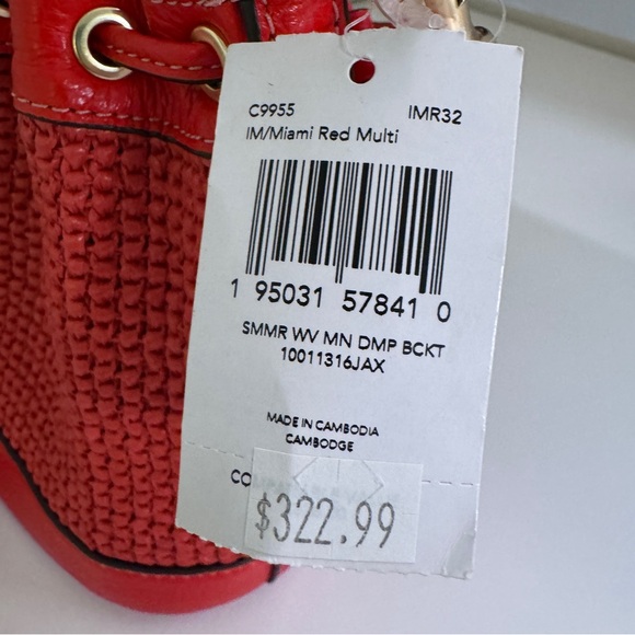 Coach C9955 Mini Dempsey Bucket Bag With Coach Patch In IM/Miami Red Multi - Picture 8 of 8